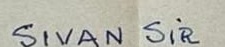 Sivan Sir handwritten name