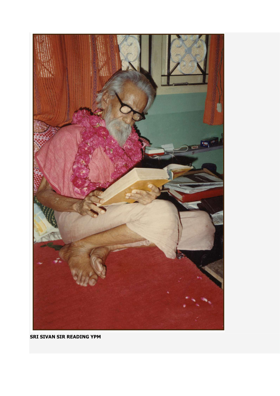 Sri Sivan Sir reading YPM